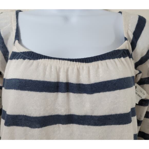 VaVa Joy Han Blue White Stripe Lined Shift Dress Small New With Tags Lightweight - Picture 6 of 7